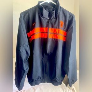San Francisco Giants Windbreaker Black Jacket Nike Team small NWOT